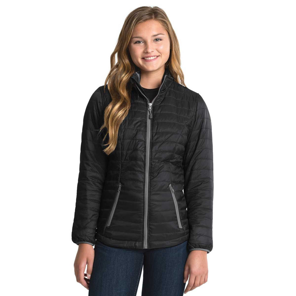 Charles River Women's Black/Grey Lithium Quilted