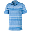 Puma Golf Men's Ibiza Blue Variegated Stripe Golf Polo