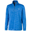 Puma Golf Men's Ibiza Blue Alterknit Digi Camo Golf Quarter Zip