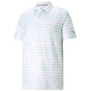 Puma Golf Men's Blue Glow/High Rise Cloudspun Aerate Golf Polo