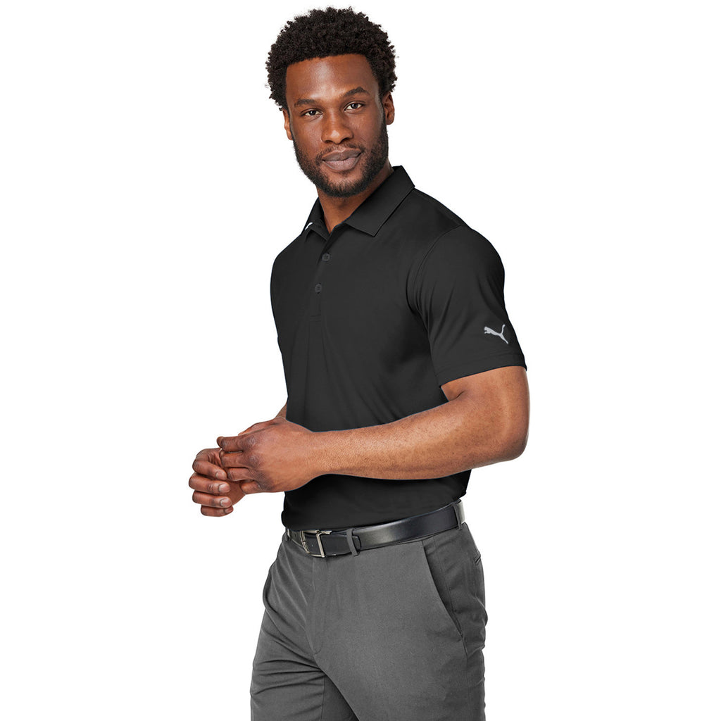 Puma Golf Men's Puma Black Gamer Golf Polo