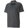 Puma Golf Men's Puma Black Mattr Roar Golf Polo