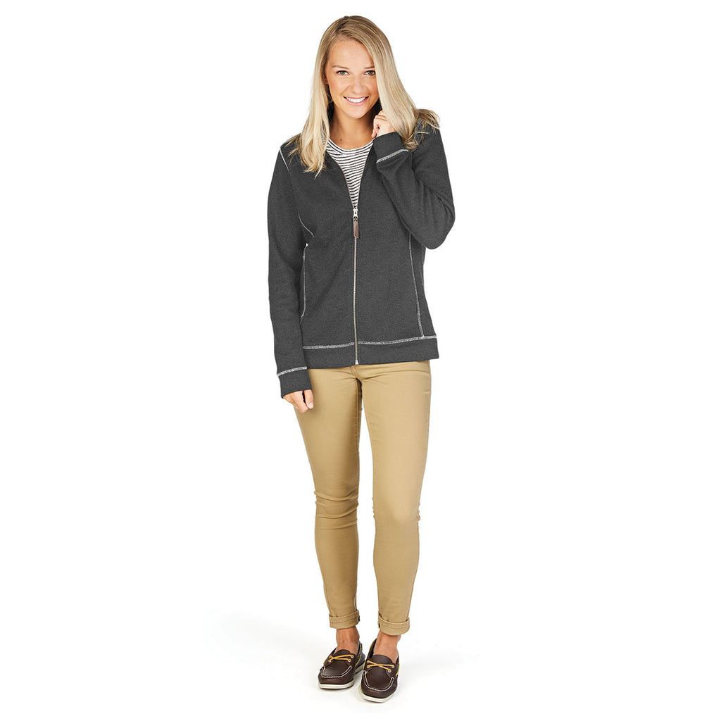 Charles River Women's Charcoal Heather Conway Flatback Rib Jacket