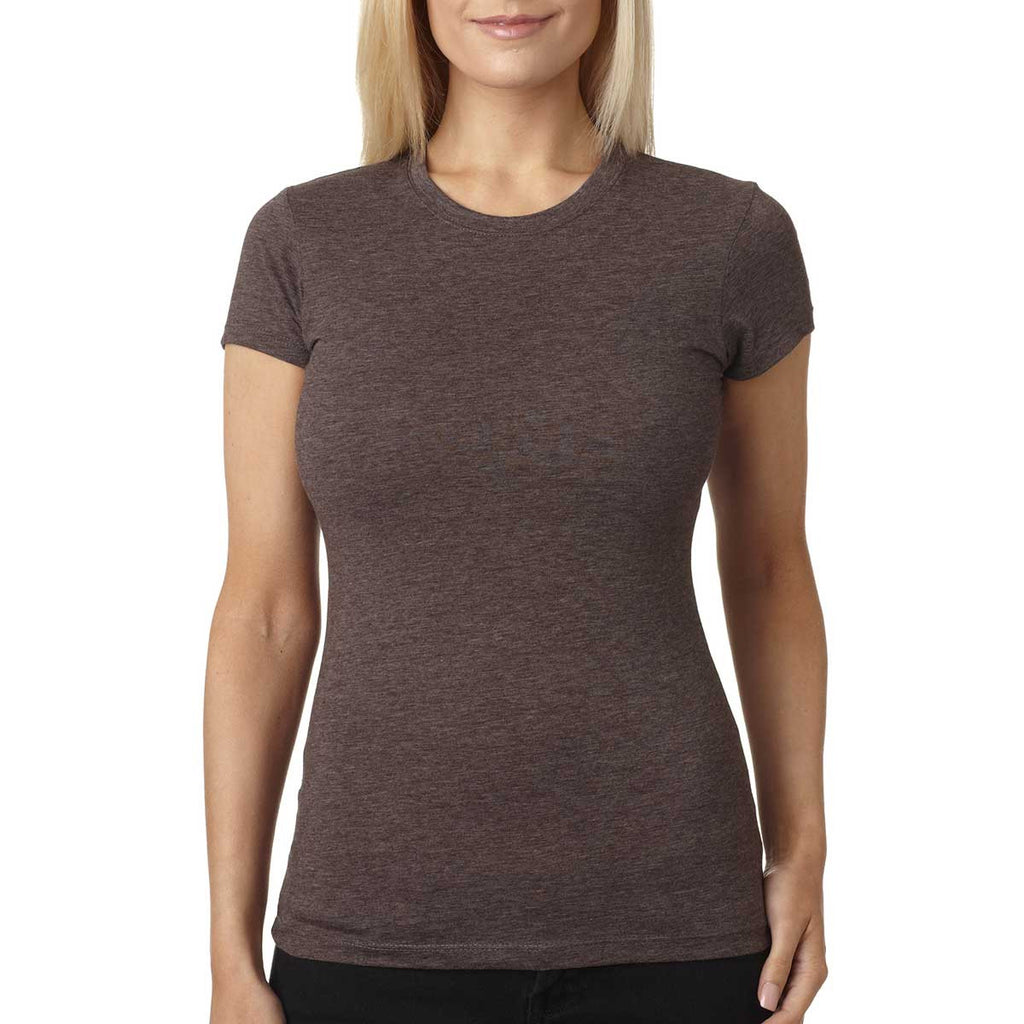 Next Level Women's Espresso Poly/Cotton Short-Sleeve Tee