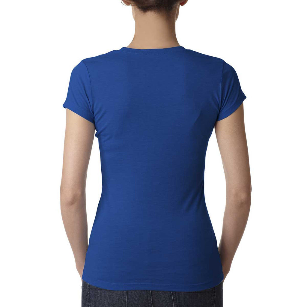 Next Level Women's Royal Poly/Cotton Short-Sleeve Tee