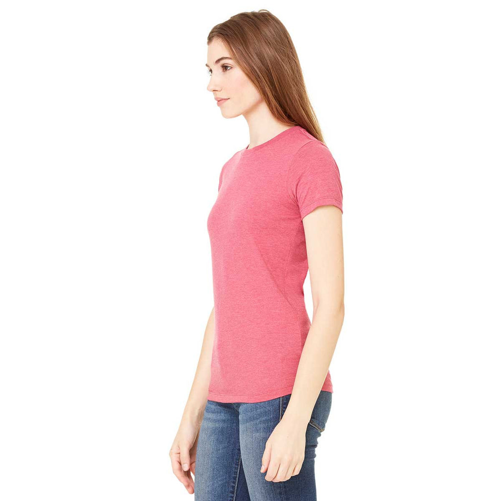 Bella + Canvas Women's Heather Raspberry Jersey Short-Sleeve T-Shirt