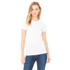 Bella + Canvas Women's Solid White Blend Jersey Short-Sleeve T-Shirt