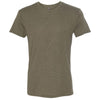 Next Level Men's Military Green Triblend Crew Tee