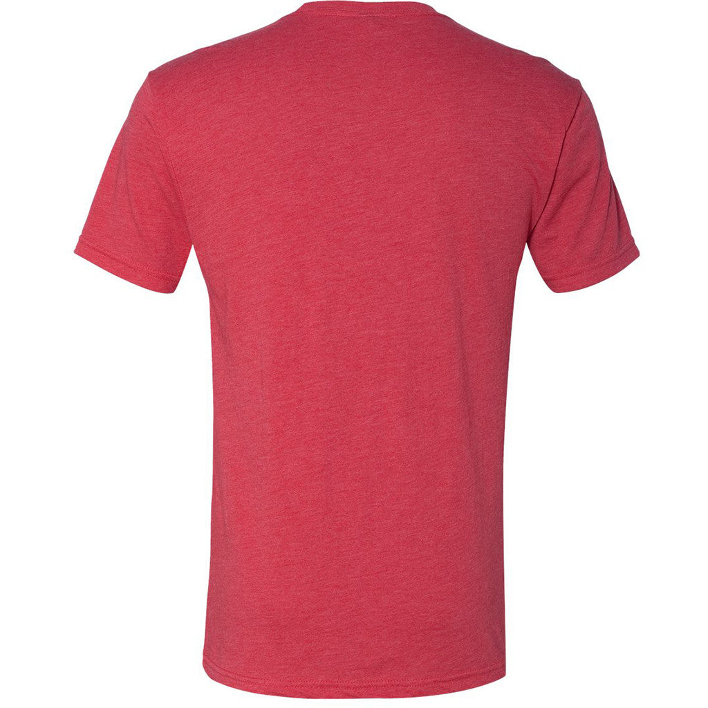 Next Level Men's Vintage Red Triblend Crew Tee