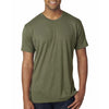 Next Level Men's Military Green Triblend Crew Tee