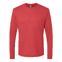 Next Level Men's Vintage Red Triblend Long-Sleeve Crew Tee