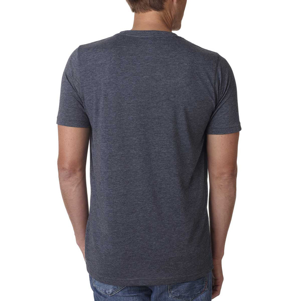 Next Level Men's Antique Denim Poly/Cotton Short-Sleeve Crew Tee