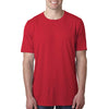 Next Level Men's Red Poly/Cotton Short-Sleeve Crew Tee