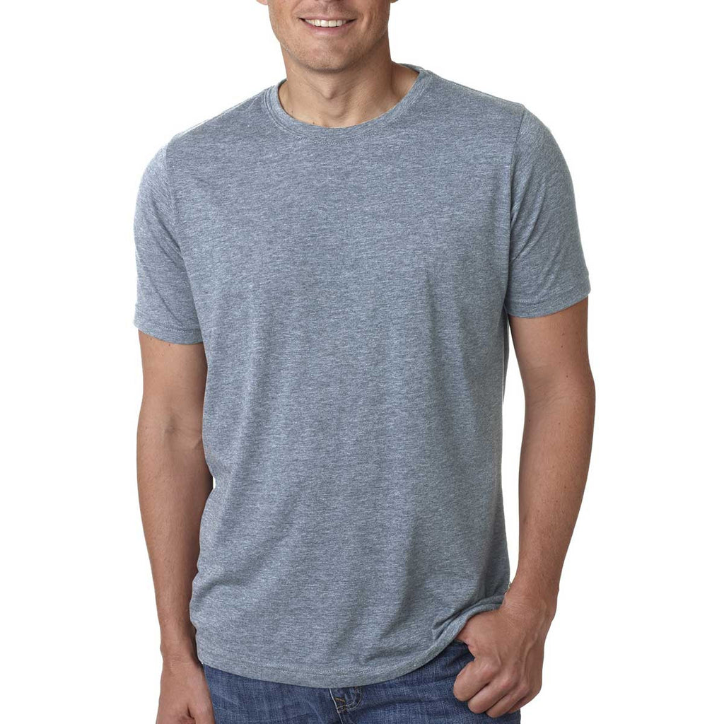 Next Level Men's Stonewash Denim Poly/Cotton Short-Sleeve Crew Tee