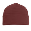 Pacific Headwear Maroon Knit Fold Over Beanie