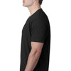 Next Level Men's Black Premium CVC V-Neck Tee