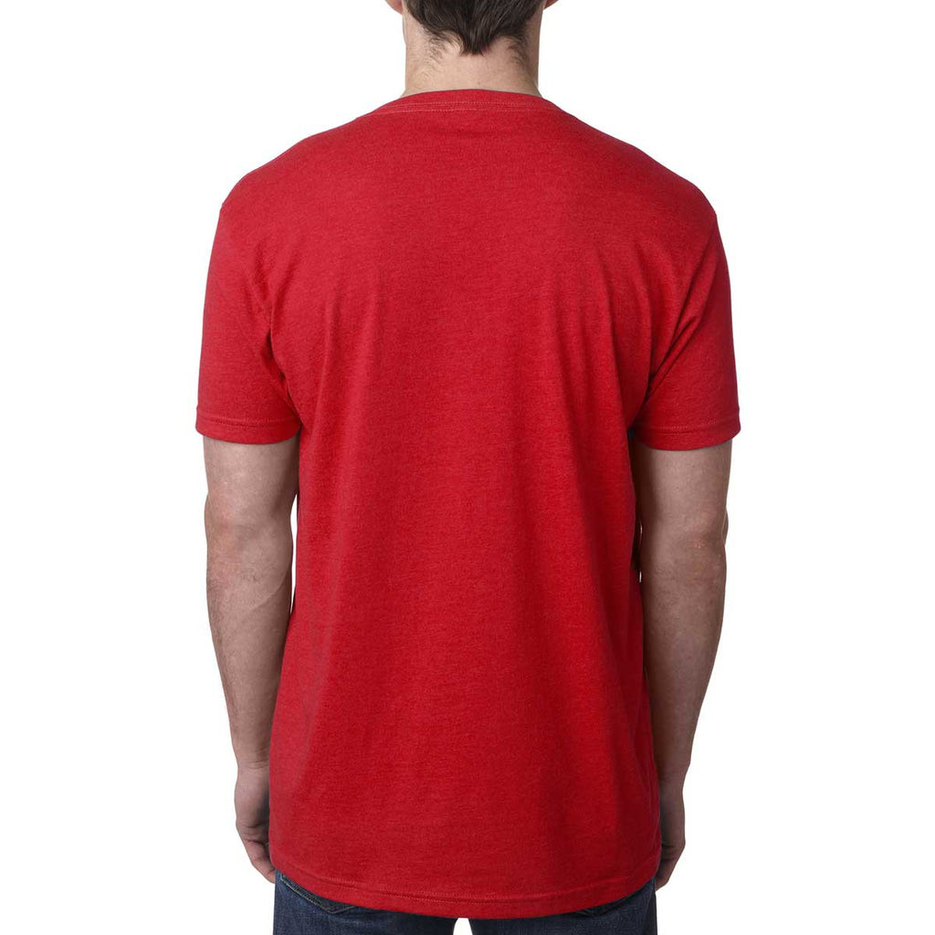 Next Level Men's Red Premium CVC V-Neck Tee