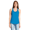 Next Level Women's Turquoise Gathered Racerback Tank