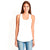 Next Level Women's White Gathered Racerback Tank