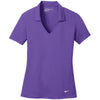 Nike Women's Court Purple Dri-FIT Short Sleeve Vertical Mesh Polo