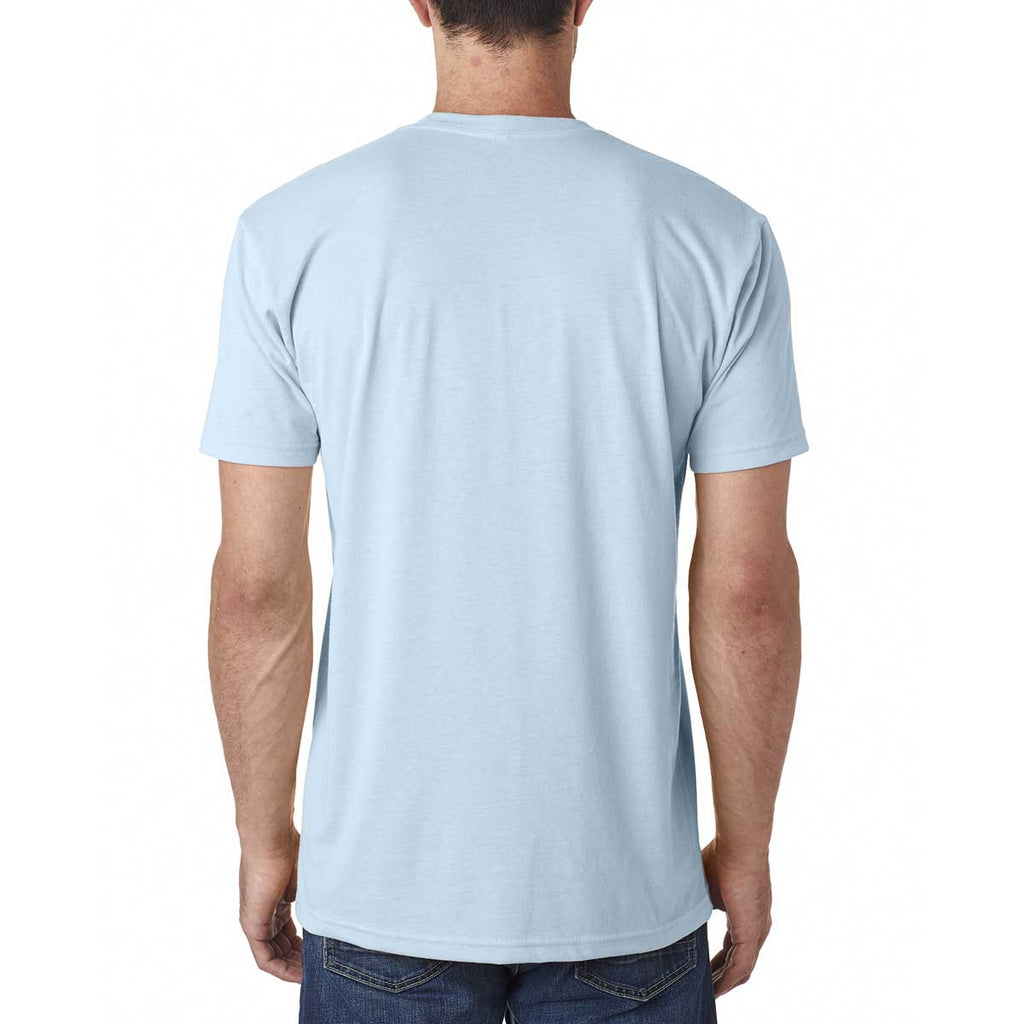 Next Level Men's Light Blue Premium Fitted Sueded Crew