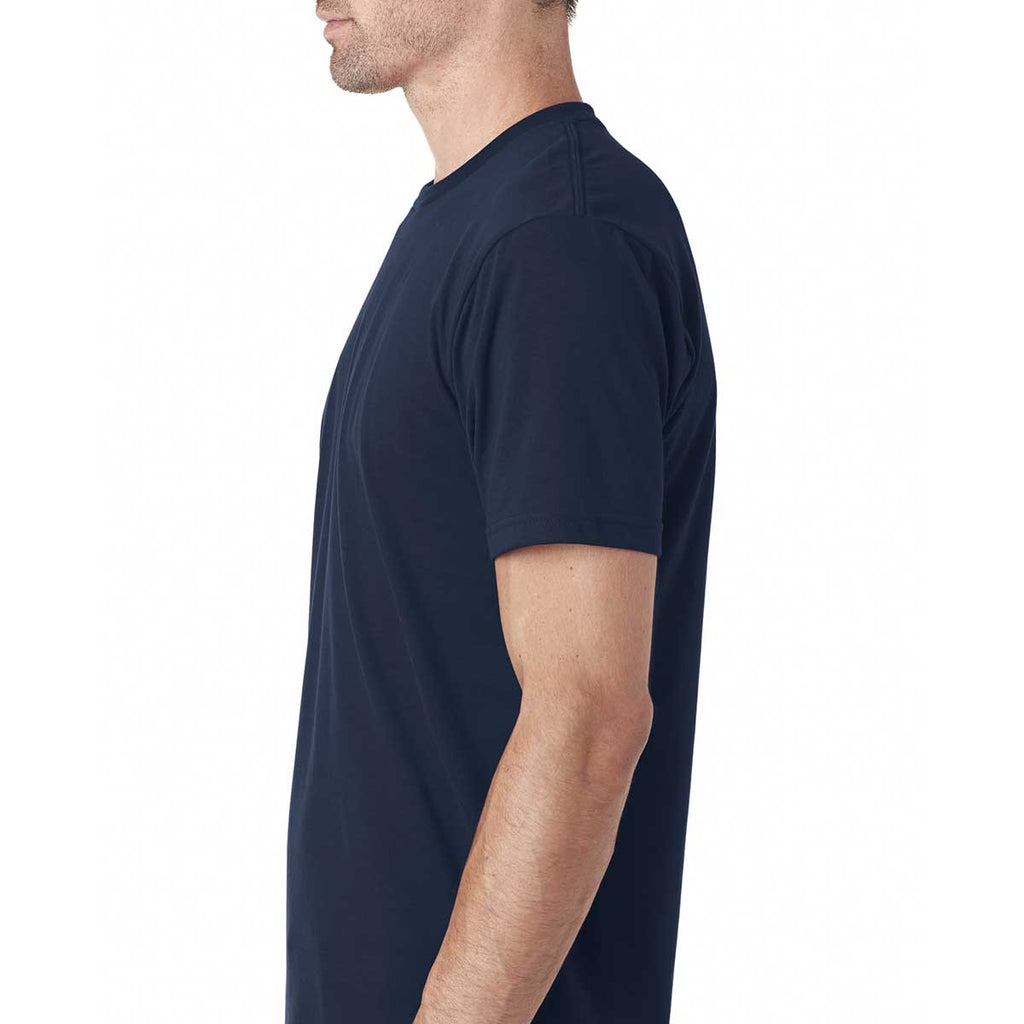 Next Level Men's Midnight Navy Premium Fitted Sueded Crew