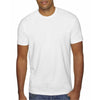 Next Level Men's White Premium Fitted Sueded Crew