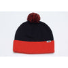 Pacific Headwear Black/Orange Loose Fit Pom-Pom Beanie