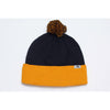 Pacific Headwear Navy/Gold Loose Fit Pom-Pom Beanie