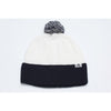 Pacific Headwear White/Navy Loose Fit Pom-Pom Beanie