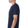 Next Level Men's Midnight Navy Premium Fitted Sueded V-Neck Tee