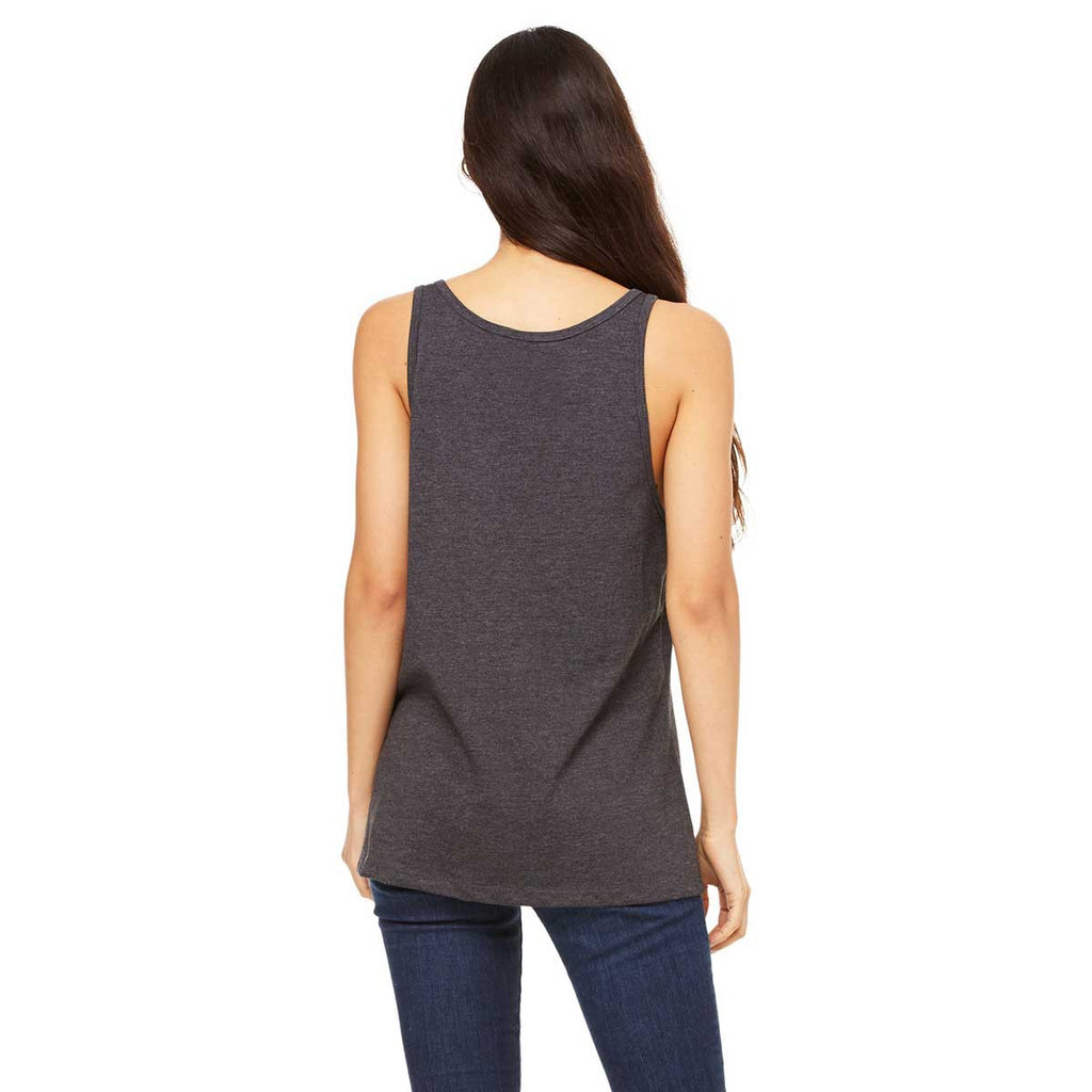 Bella + Canvas Women's Dark Grey Heather Relaxed Jersey Tank