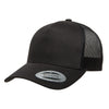 Yupoong Black 5-Panel Retro Trucker Cap