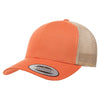 Yupoong Rust Orange/Khaki Adult Retro Trucker Cap