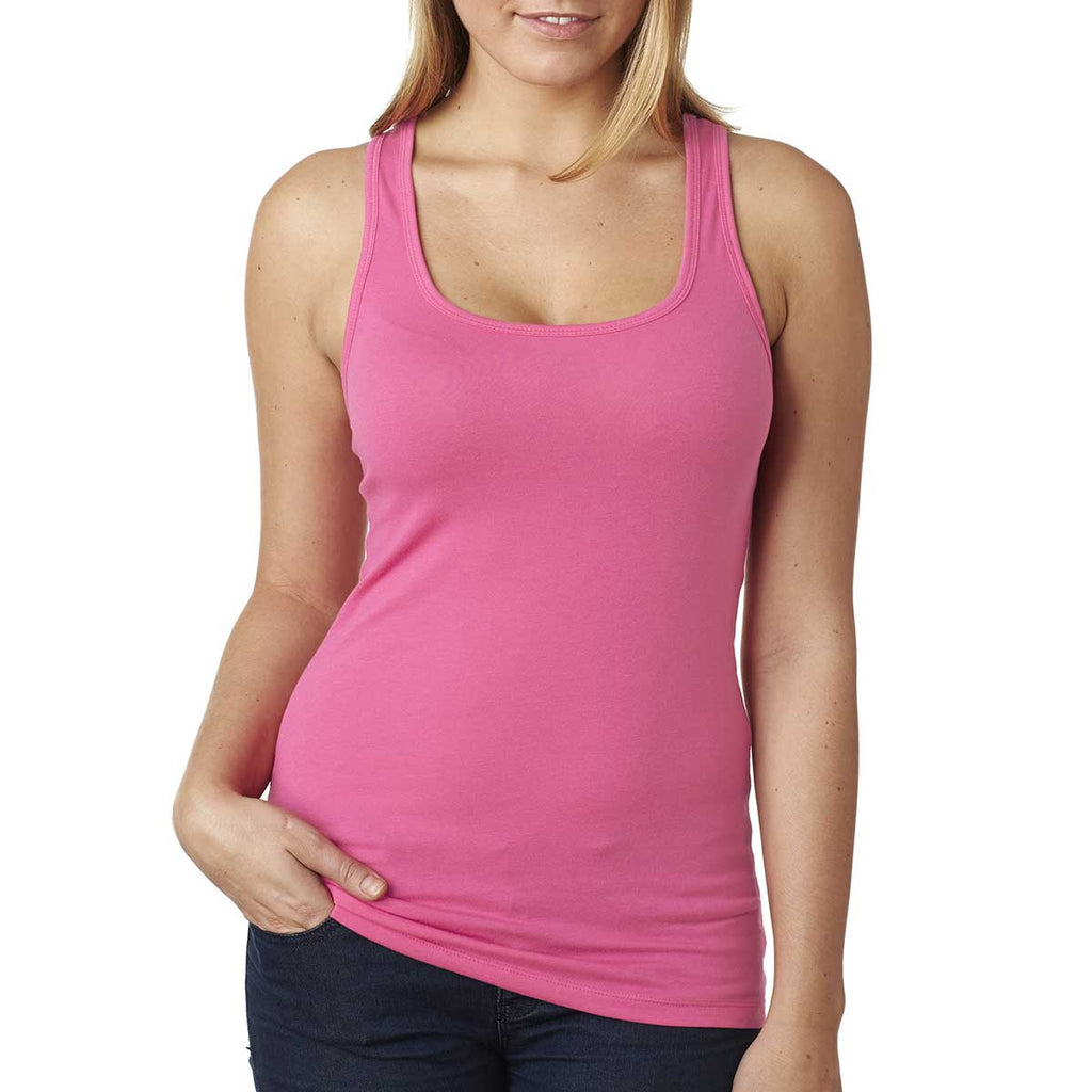 Next Level Women's Hot Pink Jersey Racerback Tank