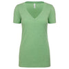 Next Level Women's Apple Green CVC Deep V Tee