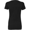 Next Level Women's Black CVC Deep V Tee