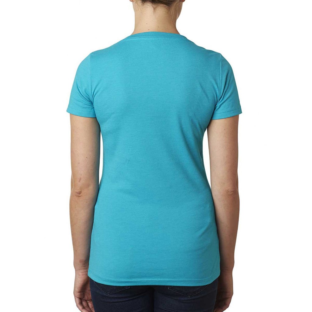 Next Level Women's Bondi Blue CVC Deep V Tee