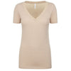 Next Level Women's Cream CVC Deep V Tee