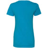 Next Level Women's Turquoise CVC Deep V Tee