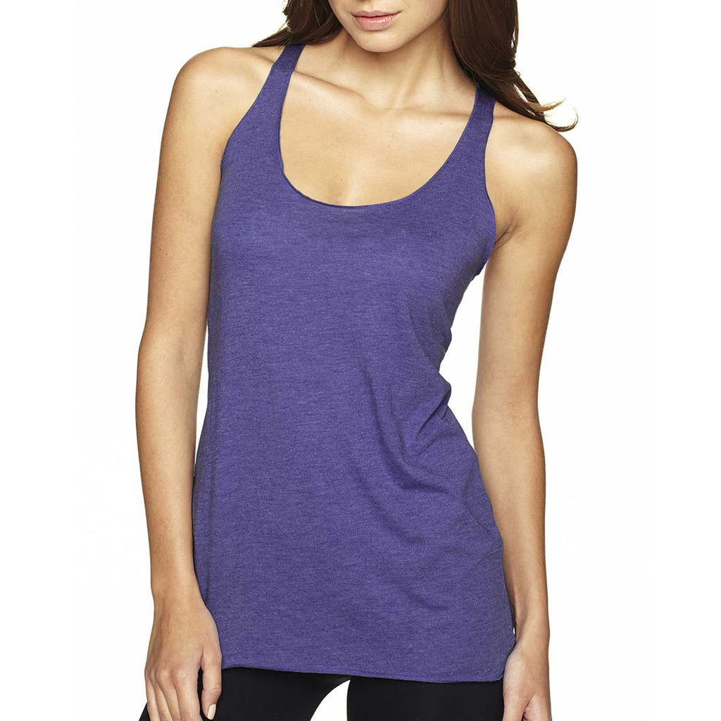 Next Level Women's Purple Rush Triblend Racerback Tank