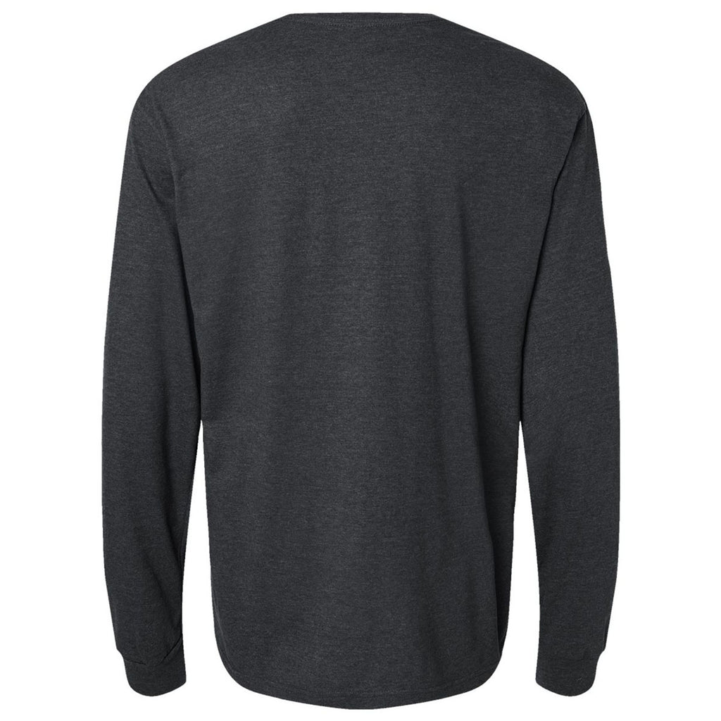 Gildan Men's Pitch Black Mist Softstyle CVC Long Sleeve T-Shirt