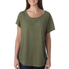 Next Level Women's Military Green Triblend Dolman