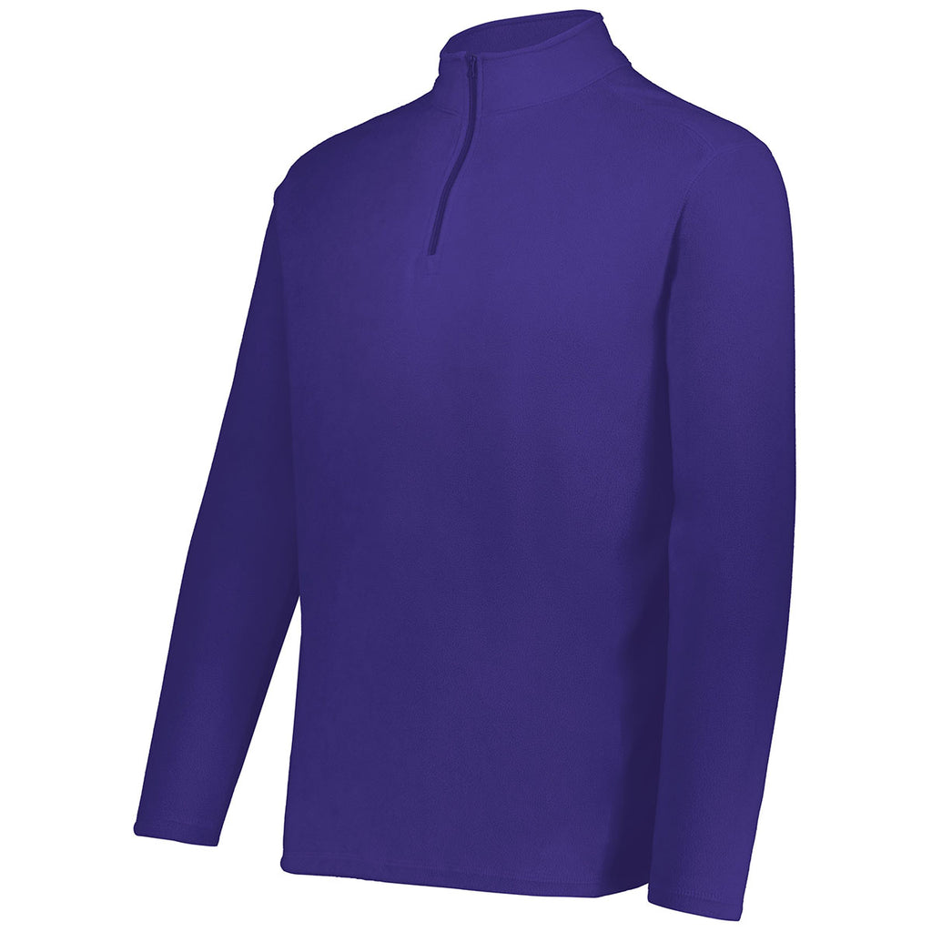 Augusta Sportswear Men's Purple Micro-Lite Fleece 1/4 Zip Pullover