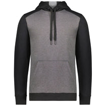 Augusta Sportswear Men's Carbon Heather/Black Three-Season Fleece Pullover Hoodie