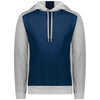 Augusta Sportswear Men's Navy/Grey Heather Three-Season Fleece Pullover Hoodie