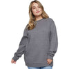 LAT Unisex Granite Heather Elevated Fleece Crewneck Sweatshirt