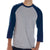 LAT Men's Vintage Heather/Vintage Navy Baseball Fine Jersey T-Shirt