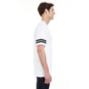 LAT Men's White/Black Football Fine Jersey T-Shirt