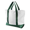 UltraClub White/Forest Bay View Giant Zippered Boat Tote